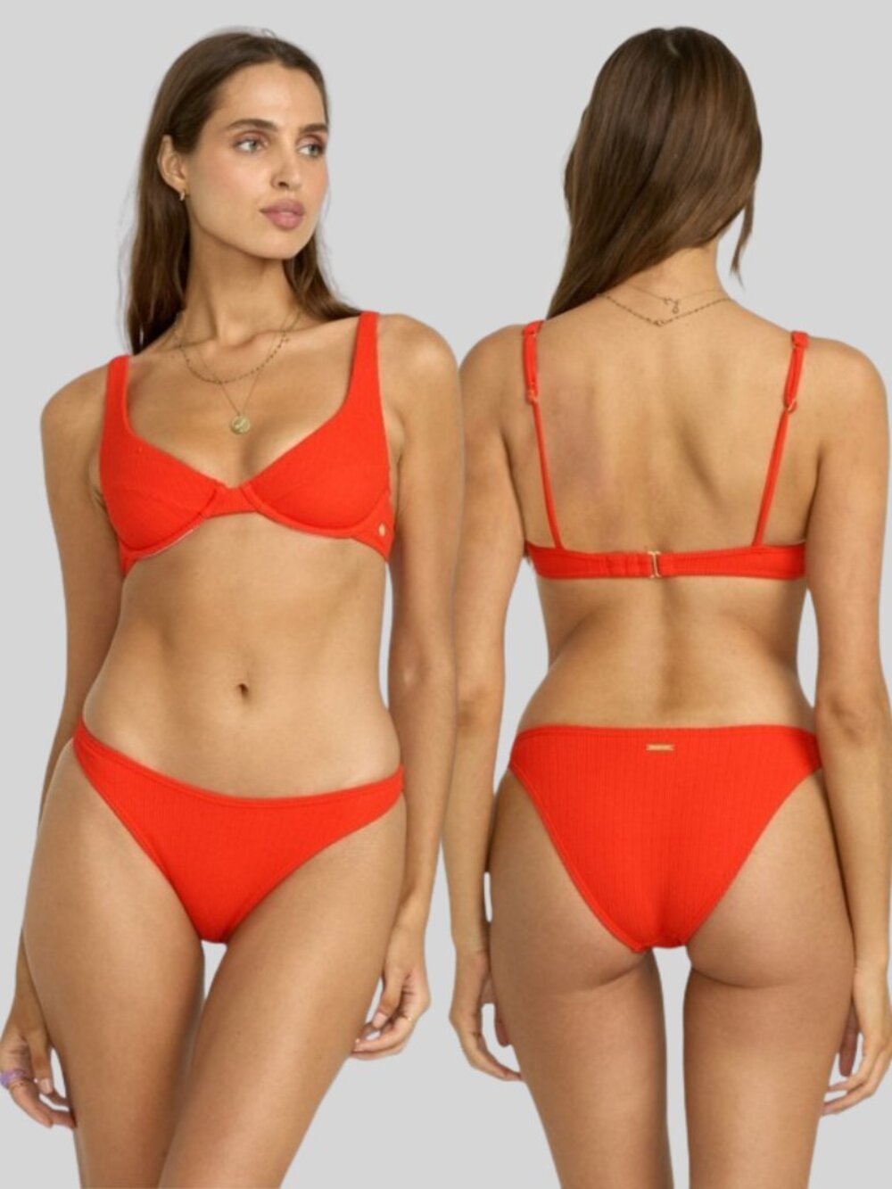 Billabong Marina Underwire Bikini set - Red Aloha - Size Large